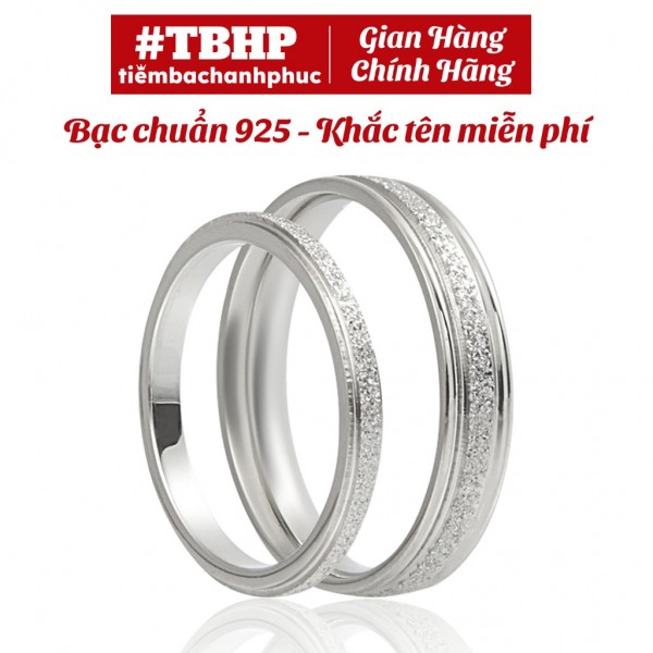 Nhẫn cặp đôi bạc TBHP chất liệu bạc 925 bóng sáng siêu đẹp - Mã TSJC27