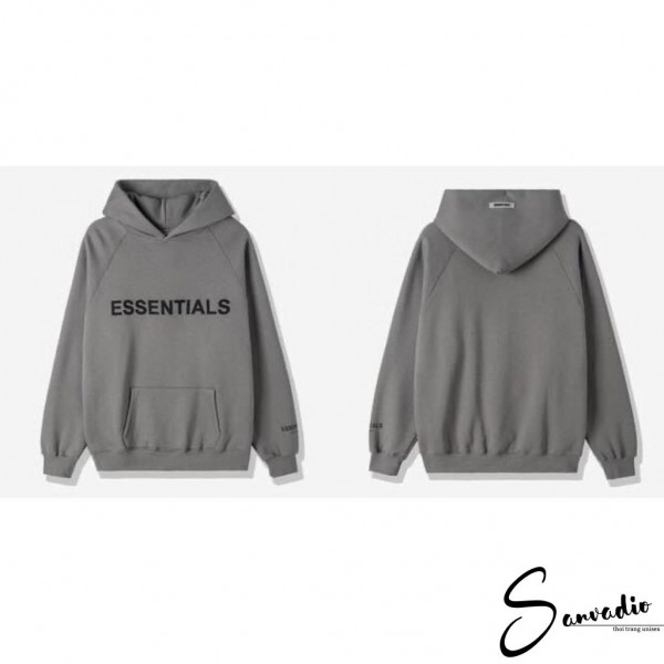 Áo nỉ hoodie Essentials In cao su nổi , áo nỉ bông unisex nam nữ AN203