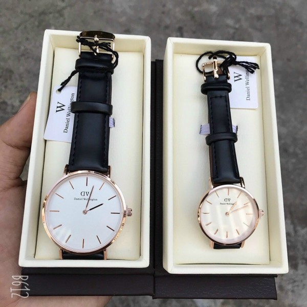 Đồng hồ cặp đôi dây thép lụa Halei Gold Classic